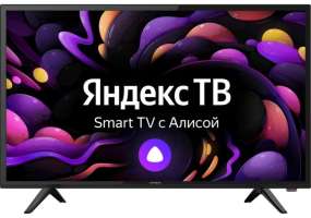 Телевизор Irbis 32H1YDX114FBS2 32", чёрный, 1366x768, 16:9, Tuner (DVB-T2/DVB-S2/DVB-C/PAL/SECAM), Android 9.0 Pie, Yandex, 1GB/8GB, Wi-Fi, Input (AV